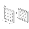 Műanyag szellőzőrács gravitációs zsaluval 305x305 mm
