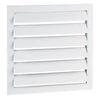 Műanyag szellőzőrács gravitációs zsaluval 424x424 mm