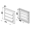 Műanyag szellőzőrács gravitációs zsaluval 514x303 mm
