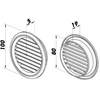 Műanyag barna szellőzőrács rovarhálóval 80mm/ 2db