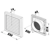 Műanyag szellőzőrács csőcsonkkal 200 mm