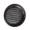 Műanyag barna szellőzőrács rovarhálóval 80mm