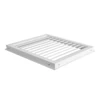 Műanyag fehér szellőzőrács fix zsaluval 600x300 mm