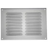 Fehér fém szellőzőrács rovarhálóval 215x150 mm
