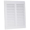 Fehér fém szellőzőrács rovarhálóval 195x245 mm