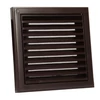 Műanyag barna szellőzőrács rovarhálóval 187x187 mm