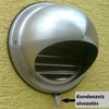 Fém szellőzőrács esővédő előlappal, csőcsonkkal 125 mm