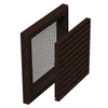 Műanyag barna szellőzőrács rovarhálóval 154x154 mm