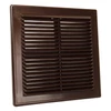 Műanyag barna szellőzőrács rovarhálóval 204x204 mm