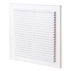 Műanyag szellőzőrács rovarhálóval 204x204 mm