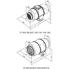 TT MIX PRO SILENT 100 Hangcsillapított fémházas csőventilátor