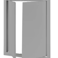 MŰANYAG SZERVIZAJTÓ 400X400 SZÜRKE