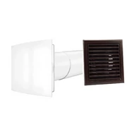 Fürdőszoba ventilátor időzítővel és páraérzékelővel, külső ráccsal, szett oldalfalra 100 mm