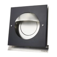 Kappa 150 BLACK rozsdamentes acél szellőzőrács fedéllel és bűzzáró visszacsapó szeleppel, Ø 150 mm