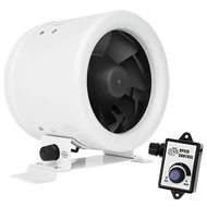 Csőventilátor energiatakarékos motorral és fordulatszám-szabályozóval, Ø 100 mm