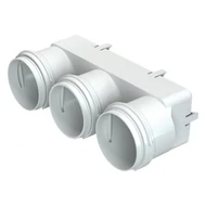 Csatlakozó idom Flexitech csövekhez,3x Ø 63 mm, 204 x 60 mm fogadó mérettel