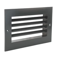 fém szellőzőrács szabályozható zsaluval 200x100 mm, szürke