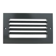 fém szellőzőrács szabályozható zsaluval 300x150 mm, szürke