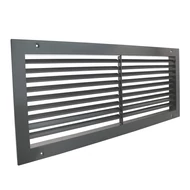 szellőzőrács szabályozható zsaluval 600x200 mm, szürke