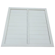 Műanyag szellőzőrács gravitációs zsaluval 603x603 mm