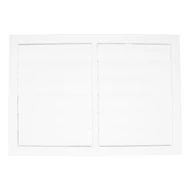 Műanyag szellőzőrács gravitációs zsaluval 603x424 mm