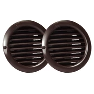 Műanyag barna szellőzőrács rovarhálóval 50mm/ 2db