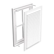 Műanyag szellőzőrács rovarhálóval 251x182 mm