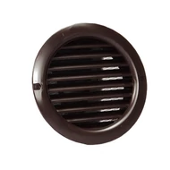 Műanyag barna szellőzőrács rovarhálóval 80mm