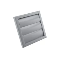 Műanyag szellőzőrács csőcsonkkal, gravitációs zsaluval, 100 mm szürke