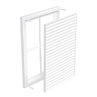 Műanyag szellőzőrács rovarhálóval 299x221 mm