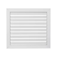 Műanyag fehér szellőzőrács fix zsaluval 600x300 mm