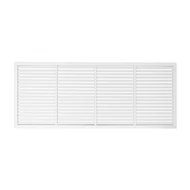 Műanyag fehér szellőzőrács fix zsaluval 1500x350 mm 