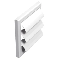 Műanyag szellőzőrács gravitációs zsaluval 154x154 mm