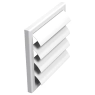 Műanyag szellőzőrács gravitációs zsaluval 187x187 mm