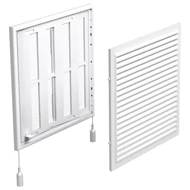 Műanyag állítható szellőzőrács rovarhálóval 250x250 mm