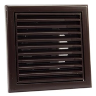 Műanyag barna szellőzőrács csőcsonkkal 100 mm