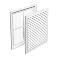 Műanyag szellőzőrács rovarhálóval 250x250 mm