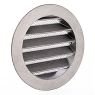 Fém szellőzőrács rovarhálóval 125 mm