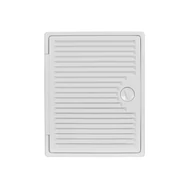 Műanyag szervizajtó szellőzőrácsal 150x100 mm
