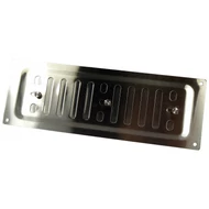 Rozsdamentes acélból készült szellőzőrács mechanikus szabályozással 260x90 mm