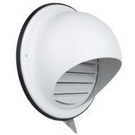 Suvlaw125- Fehér szellőzőrács homlokzatra fedéllel, rovarvédő hálóval és karimáva