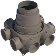 Ubbink Elosztó doboz 8 csatlakozó ponttal (1 soros keskeny kivitel)