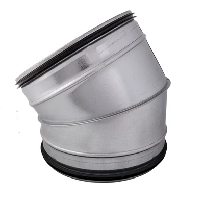 Fém kerek 30° könyökidom gumi tömítéssel Ø 100 mm