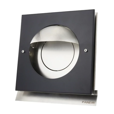 Kappa 125 BLACK rozsdamentes acél szellőzőrács fedéllel és bűzzáró visszacsapó szeleppel, Ø 150 mm