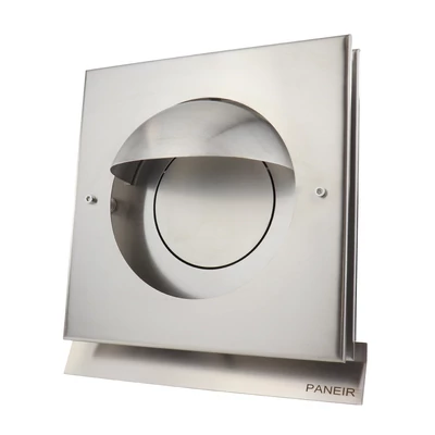 Kappa 100 INOX rozsdamentes acélból készült szellőzőrács fedéllel és visszacsapó szeleppel, Ø 100 mm