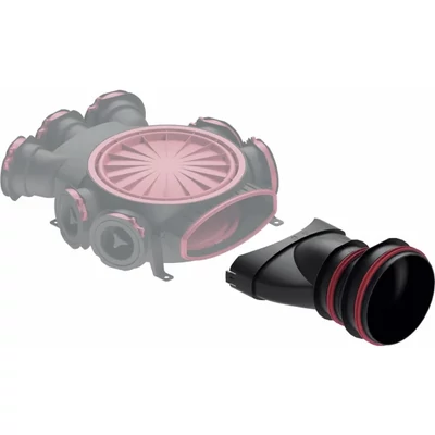 OctoPLUS osztódoboz oldalsó oldali légcsatorna csatlakozó idom (D125 és D160)