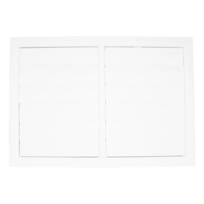 Műanyag szellőzőrács gravitációs zsaluval 514x424 mm