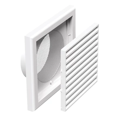 Műanyag szellőzőrács csőcsonkkal 100 mm