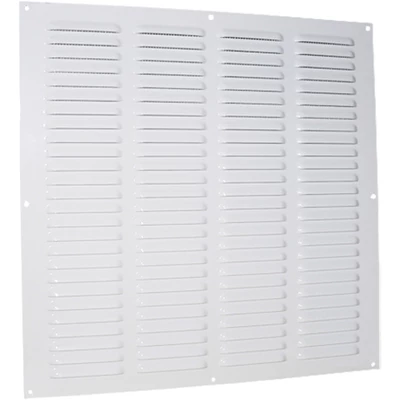  GMP 400N fém szellőzőrács rovarhálóval 400x400 fehér