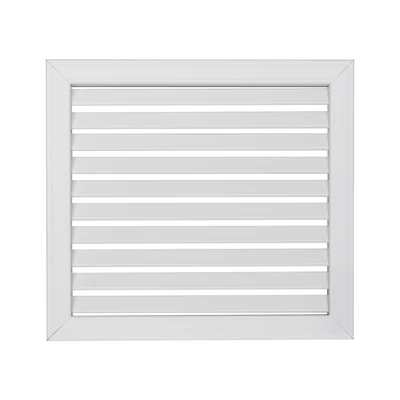 Műanyag fehér szellőzőrács fix zsaluval 600x300 mm